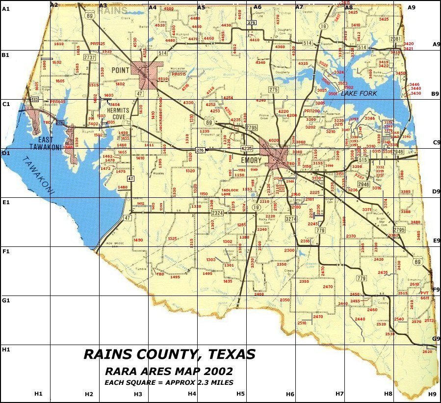 Rains County ARESmap